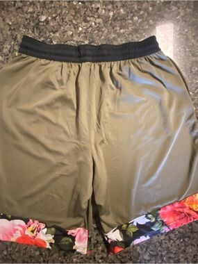 Nike Olive Green Dri-FIT Athletic Shorts with Black Logo